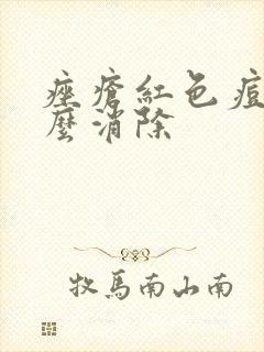 痤疮红色痘印怎么消除