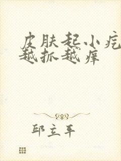 皮肤起小疙瘩 越抓越痒