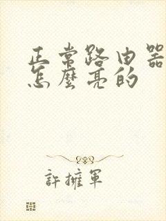 正常路由器灯是怎么亮的