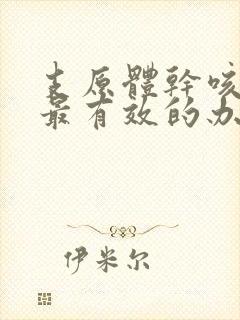 支原体干咳无痰最有效的办法