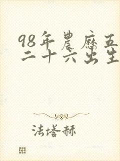 98年农历五月二十六出生的命运封面