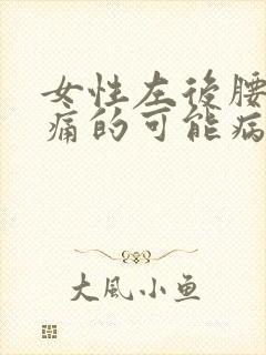 女性左后腰部疼痛的可能病因