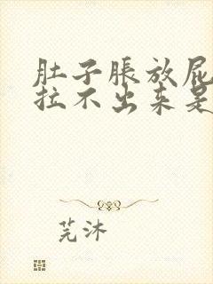 肚子胀放屁大便拉不出来是怎么回事