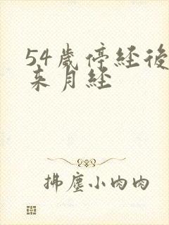 54岁停经后又来月经