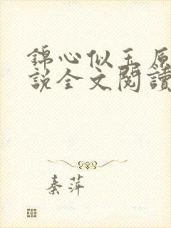 锦心似玉原著小说全文阅读