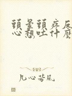 头晕头疼反胃恶心想吐什么原因封面