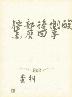 腰部后侧酸胀是怎么回事封面