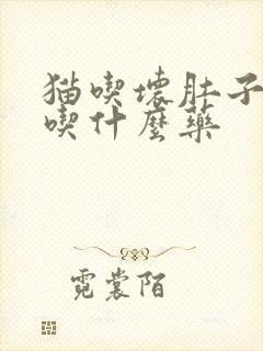 猫吃坏肚子拉稀吃什么药