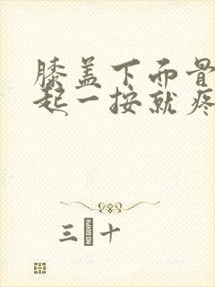 膝盖下面骨头凸起一按就疼