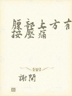 腹部上方有硬块按压痛