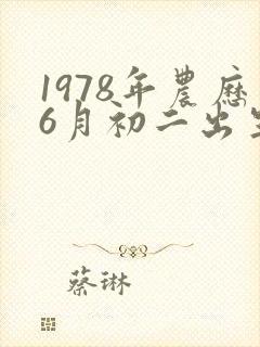 1978年农历6月初二出生的命运