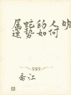 属蛇的人明天的运势如何