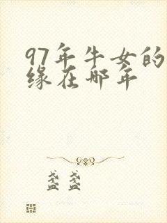 97年牛女的姻缘在哪年