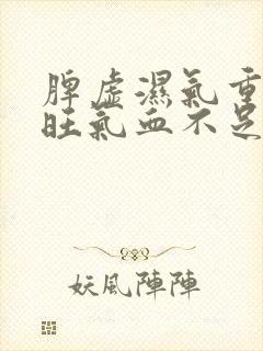 脾虚湿气重肝火旺气血不足的表现