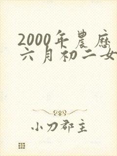 2000年农历六月初二女孩的命运
