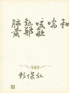 肺热咳喘和氨酚黄那敏封面