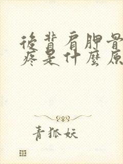 后背肩胛骨那里疼是什么原因