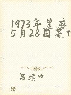 1973年农历5月28日是什么命封面
