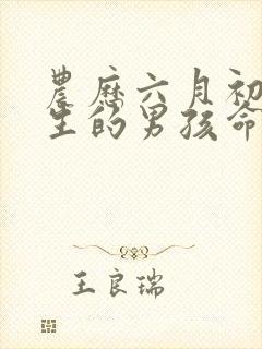 农历六月初六出生的男孩命运