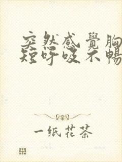 突然感觉胸闷气短呼吸不畅是怎么回事封面