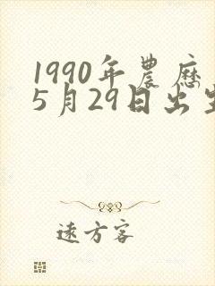 1990年农历5月29日出生人的命运封面