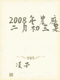 2008年农历二月初三是什么命