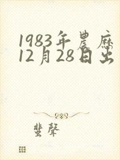 1983年农历12月28日出生的男士命运
