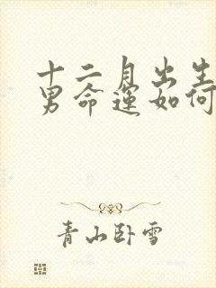 十二月出生的龙男命运如何