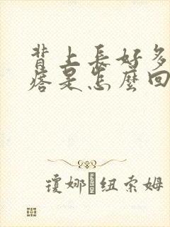 背上长好多小疙瘩是怎么回事