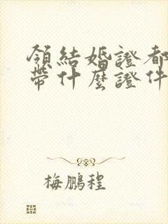 领结婚证都需要带什么证件封面