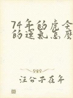 74年的虎今年的运气怎么样