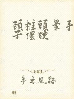 颈椎头晕手麻脖子僵硬