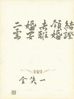 二婚去领结婚证需要离婚证吗