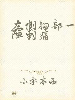 左侧胸部一阵一阵刺痛