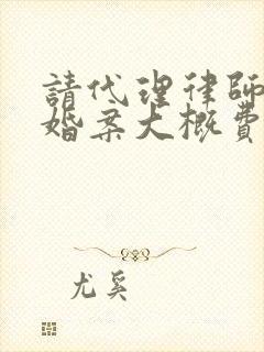 请代理律师办离婚案大概费用