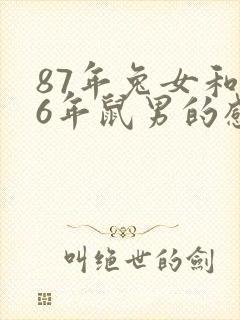 87年兔女和96年鼠男的感情和婚姻