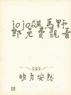 jojo飙马野郎免费观看