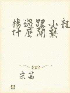 杨过跟小龙女是什么关系