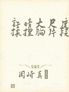 许晴大尺度床戏揉捏胸片段