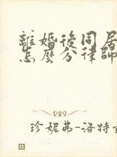 离婚后同居财产怎么分律师