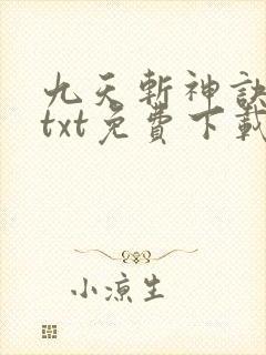 九天斩神诀林辰txt免费下载