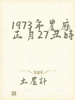 1973年农历正月27丑时出生男的命运怎样