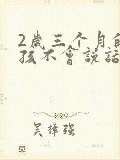 2岁三个月的小孩不会说话怎么回事