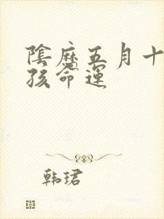 阴历五月十三男孩命运