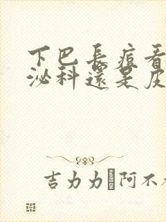 下巴长痘看内分泌科还是皮肤科