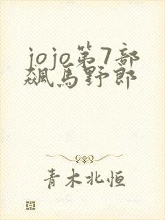 jojo第7部飙马野郎