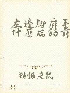 左边脚麻手麻是什么病的前兆封面