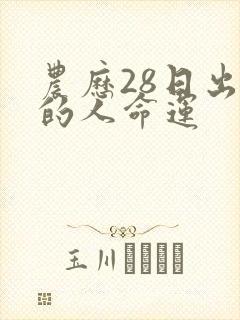 农历28日出生的人命运