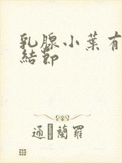 乳腺小叶有增生结节