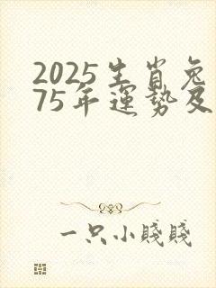 2025生肖兔75年运势及运程详解